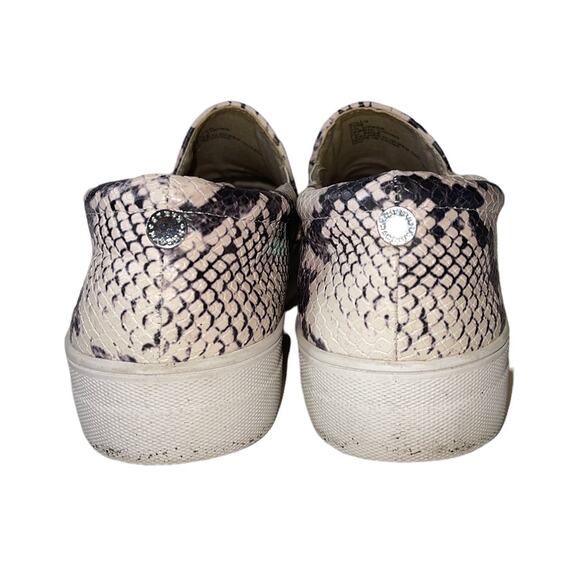 Steve Madden Gills Slip On Platform Snakeskin Beige Sneaker Size 10 - Picture 5 of 10